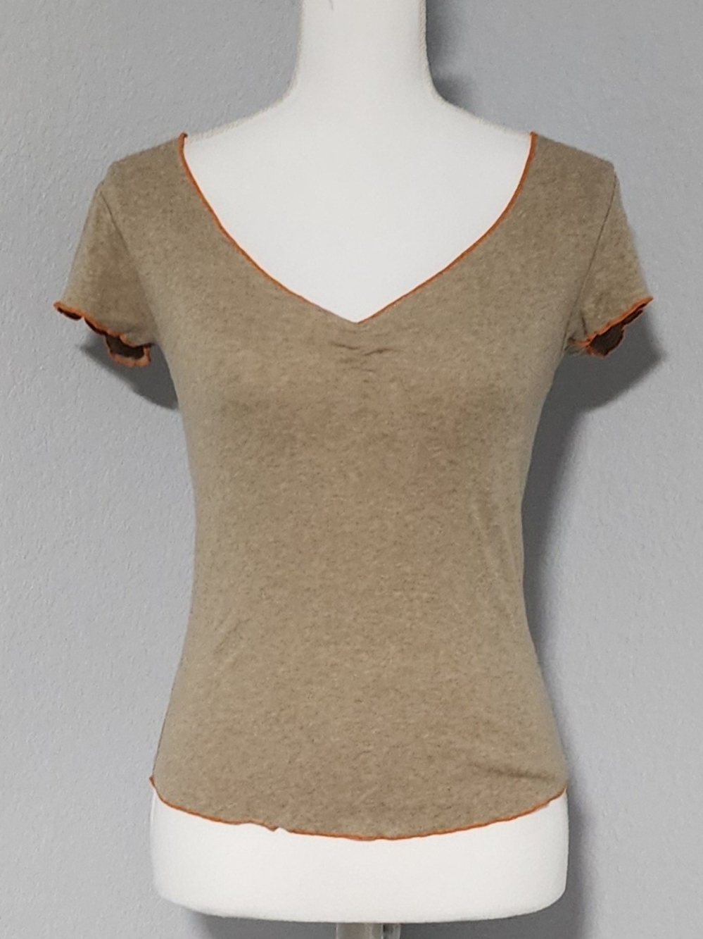 Vintage Y2K The Limited 100% Cotton Brown Short Sleeve Tee Womens Size Small
